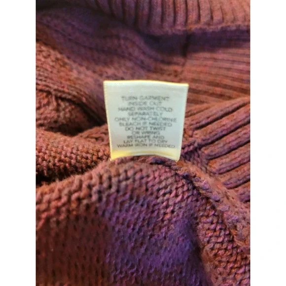 CJ Banks Purple Cable Knit Buckle Detail Cardigan Sweater Women's Plus Size 2X - Picture 8 of 8